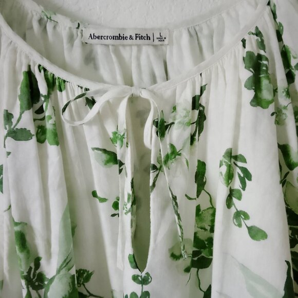 Abercrombie & Fitch Women Blouse Top Shirt Water color Floral size Large - Picture 6 of 9